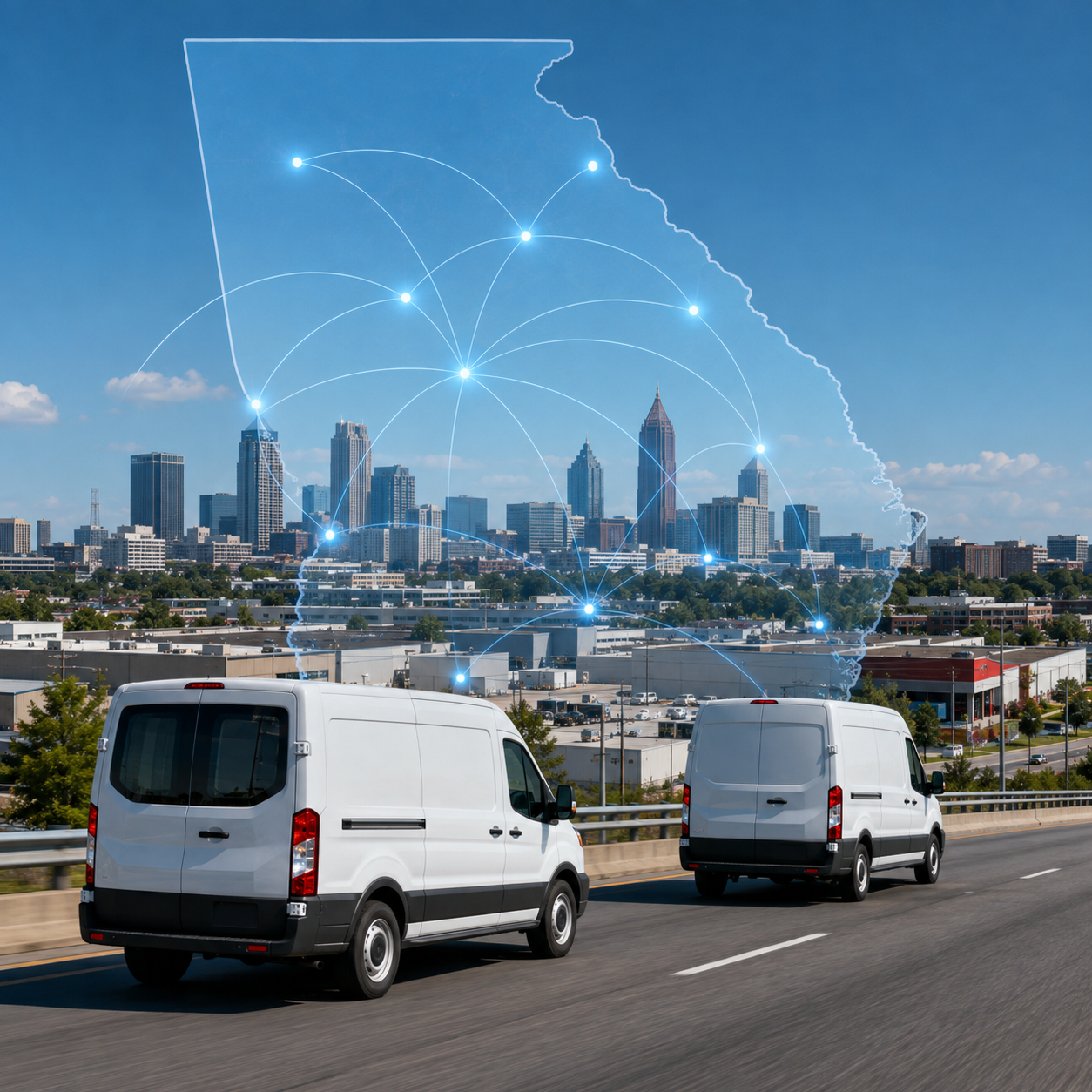 Commercial restoration vans serving Georgia